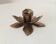 Vintage flower candlestick in solid gold brass