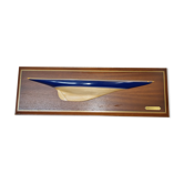 Model boat wall frame, half-hull Endeavour 1934