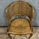 Louis XV office armchair in walnut and cane bottom circa 1880-1900
