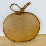Vintage rattan apple mirror 33x34cm