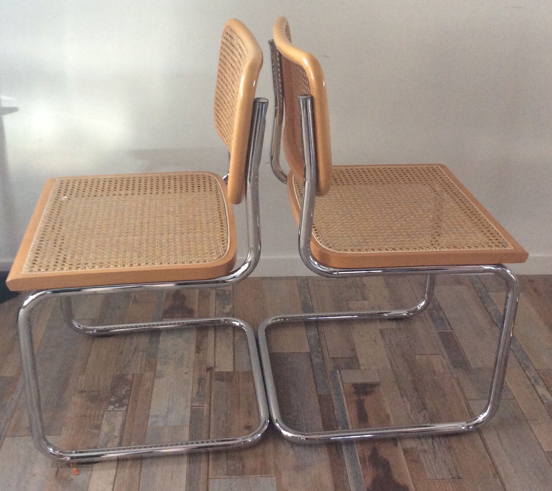 Pair of chairs Marcel Breuer Cesca B32