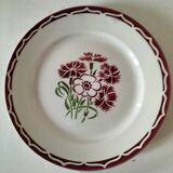 Set of 12 ironstone plates – Deep blue & red