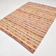 Vintage Striped Pattern Multicolor Kilim Rug, 183x239Cm