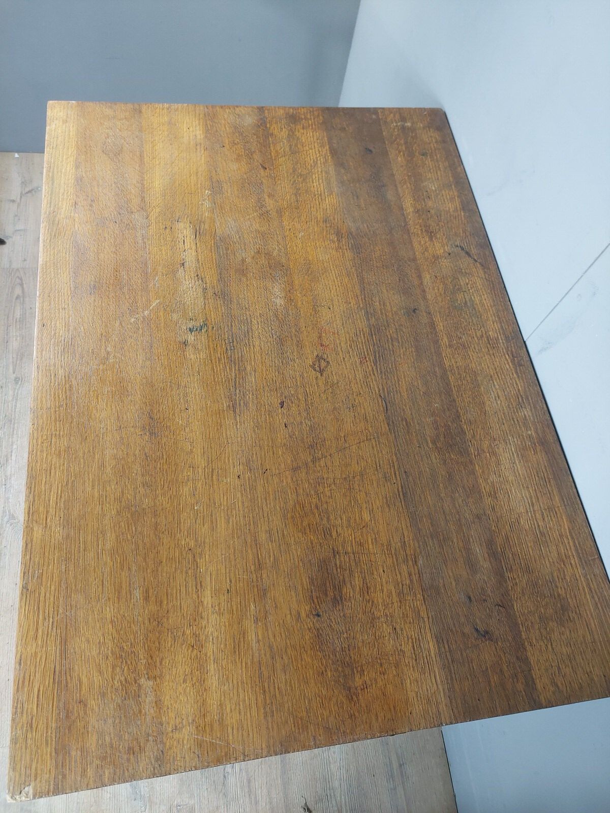 Vintage wood and iron desk