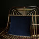 Navy blue upcycled cushion cover in wool 45x45cm