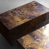 Set of low tables solar flare pattern by Guy Lefevre for Roset line