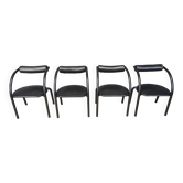 Postmodern dining chairs, 1980s, set of 4