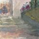 Huile sur panneau paysage