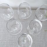 Cognac glasses in vintage arch crystal octagonal foot