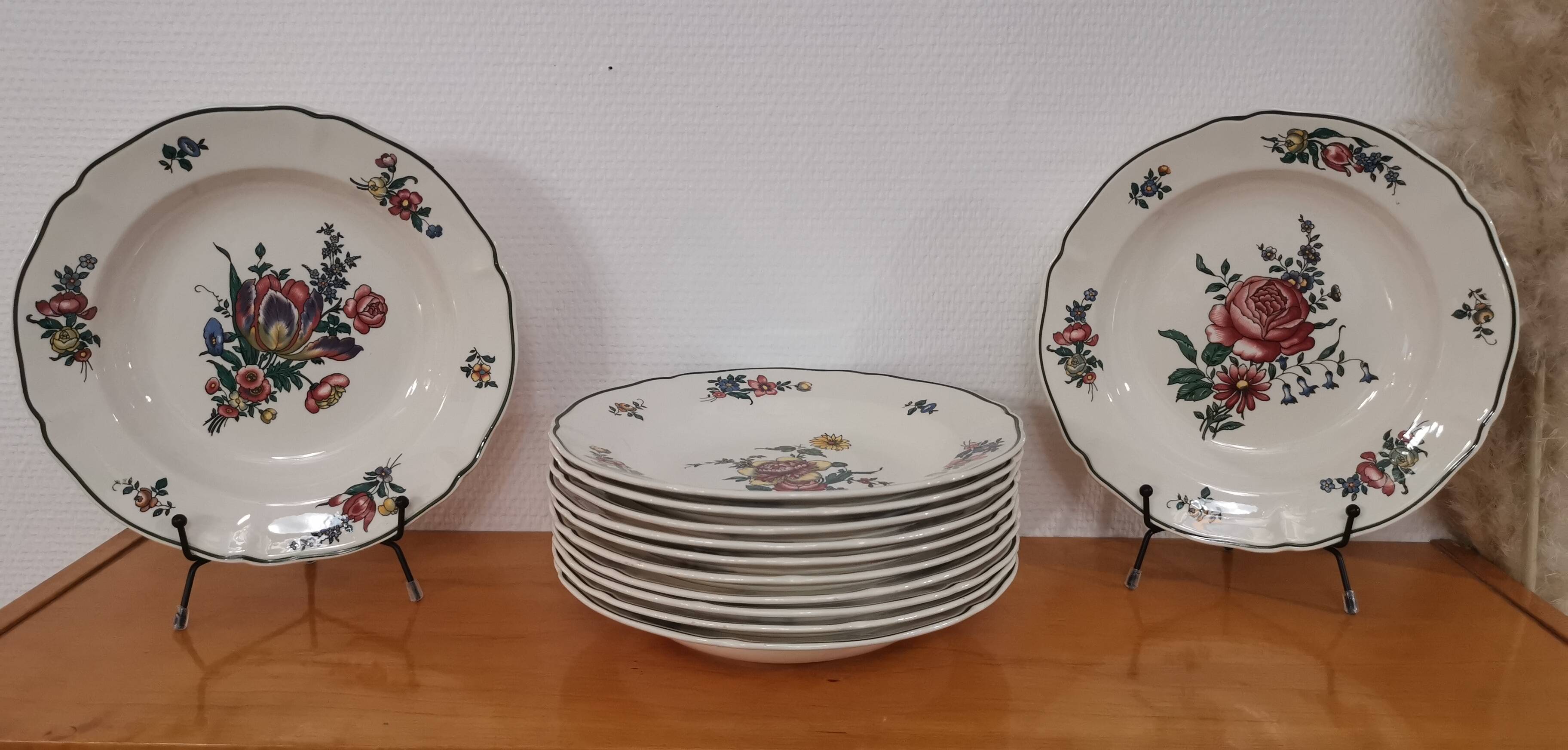 Set of 6 ceramic soup plates “villeroy and boch” “alt strassburg”