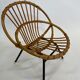 Fauteuil enfant vintage en rotin Rohe Noordwolde Design des années 1960