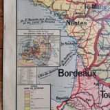 School map France Railways 1960