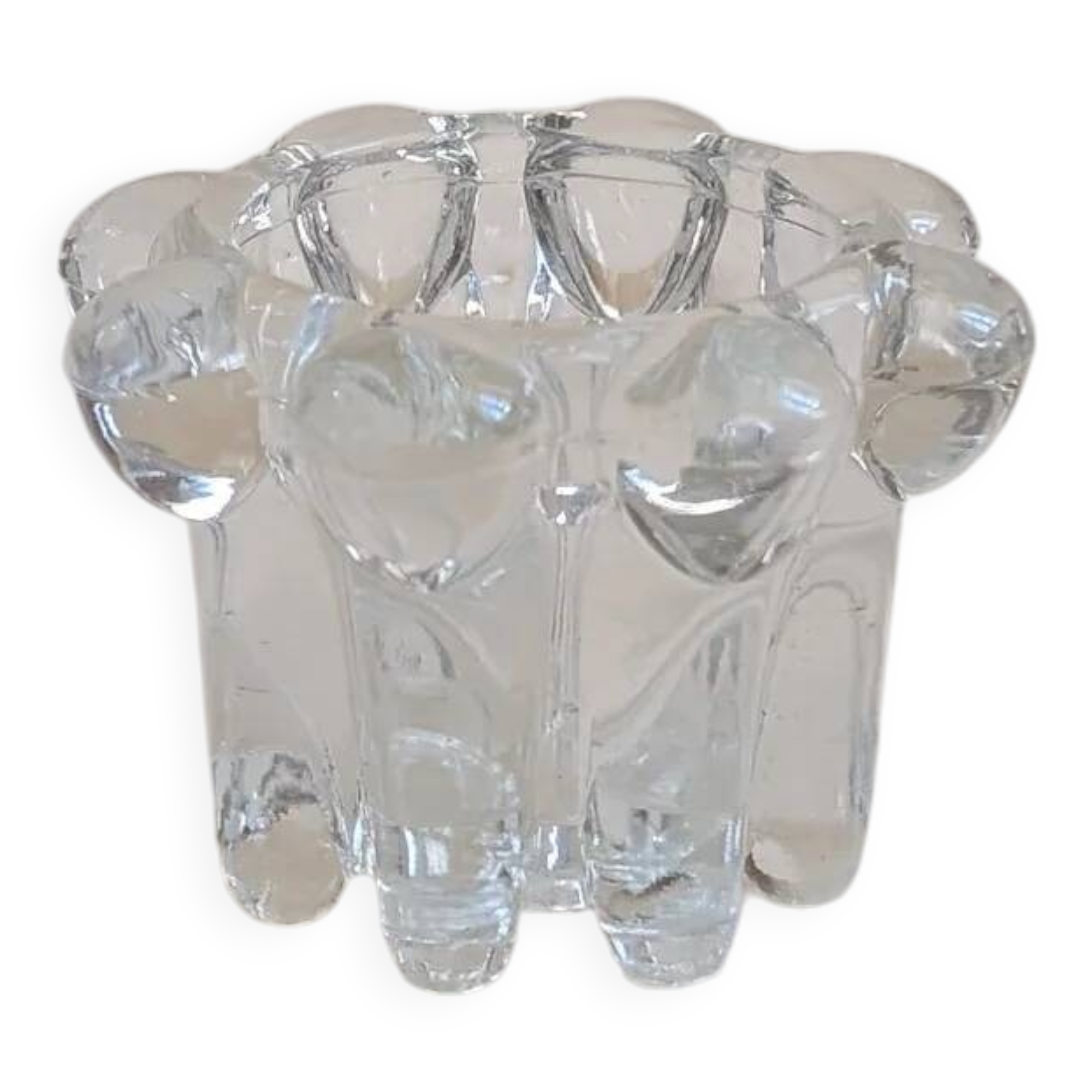 Glass candle holder, made in France, from Reims