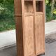 Parisian bonnetière cabinet, stripped display in solid oak from the 1930s.