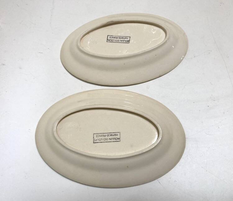 Many oval service dishes Moulin des Loups Hamage
