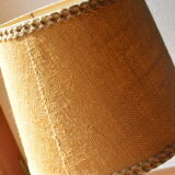 Lampe bois et marqueterie vintage