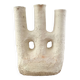 White terracotta candle holder