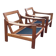 Ensemble de chaises en teck modernistes du milieu du siècle, Danemark, 1967