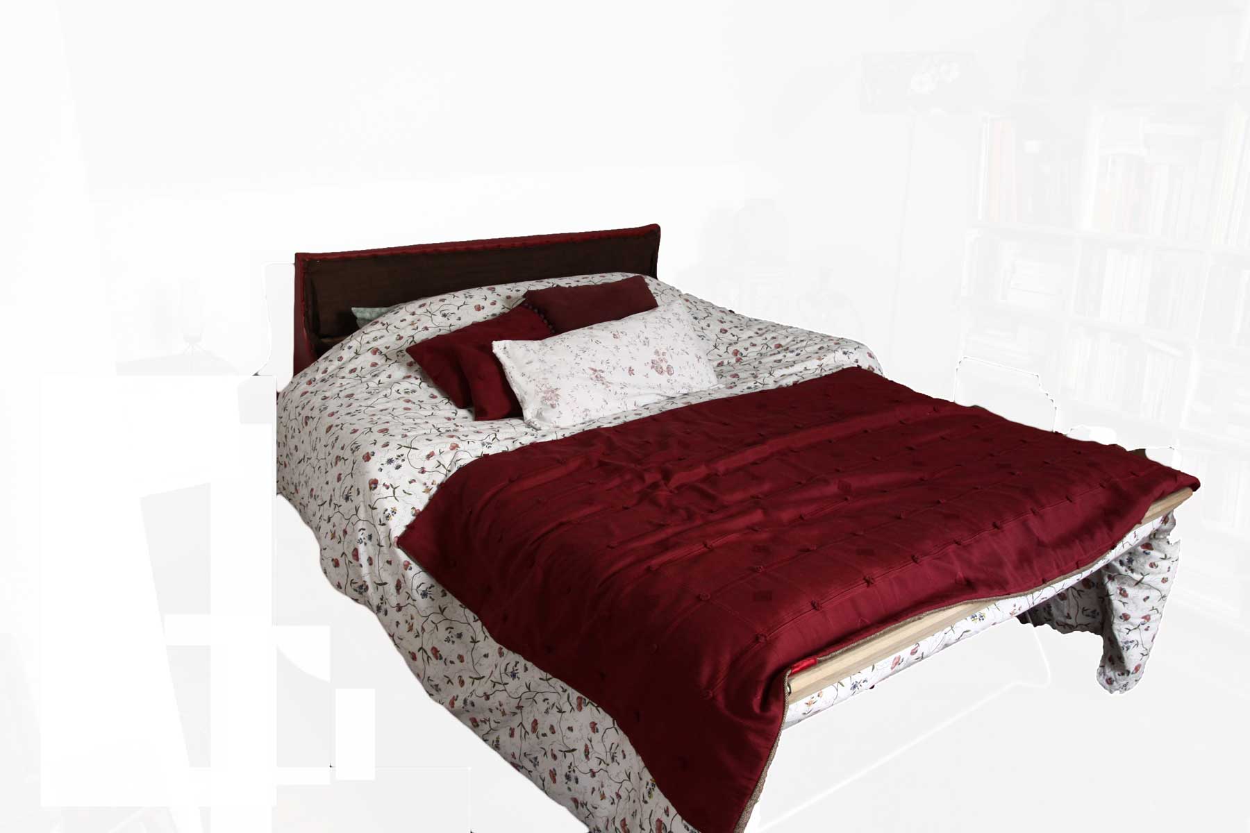 Red vintage sofa bed