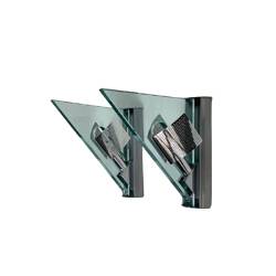 Pair of vintage Icaro wall lights by Carlo Forcolini for Artemide in glass and metal, 1986