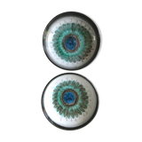 Pair of ceramic cups, signed Burkart, 50 years