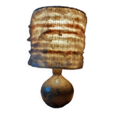 70's ceramic and wool lamp