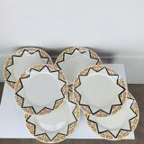6 Arcueil dinner plates by Badonviller