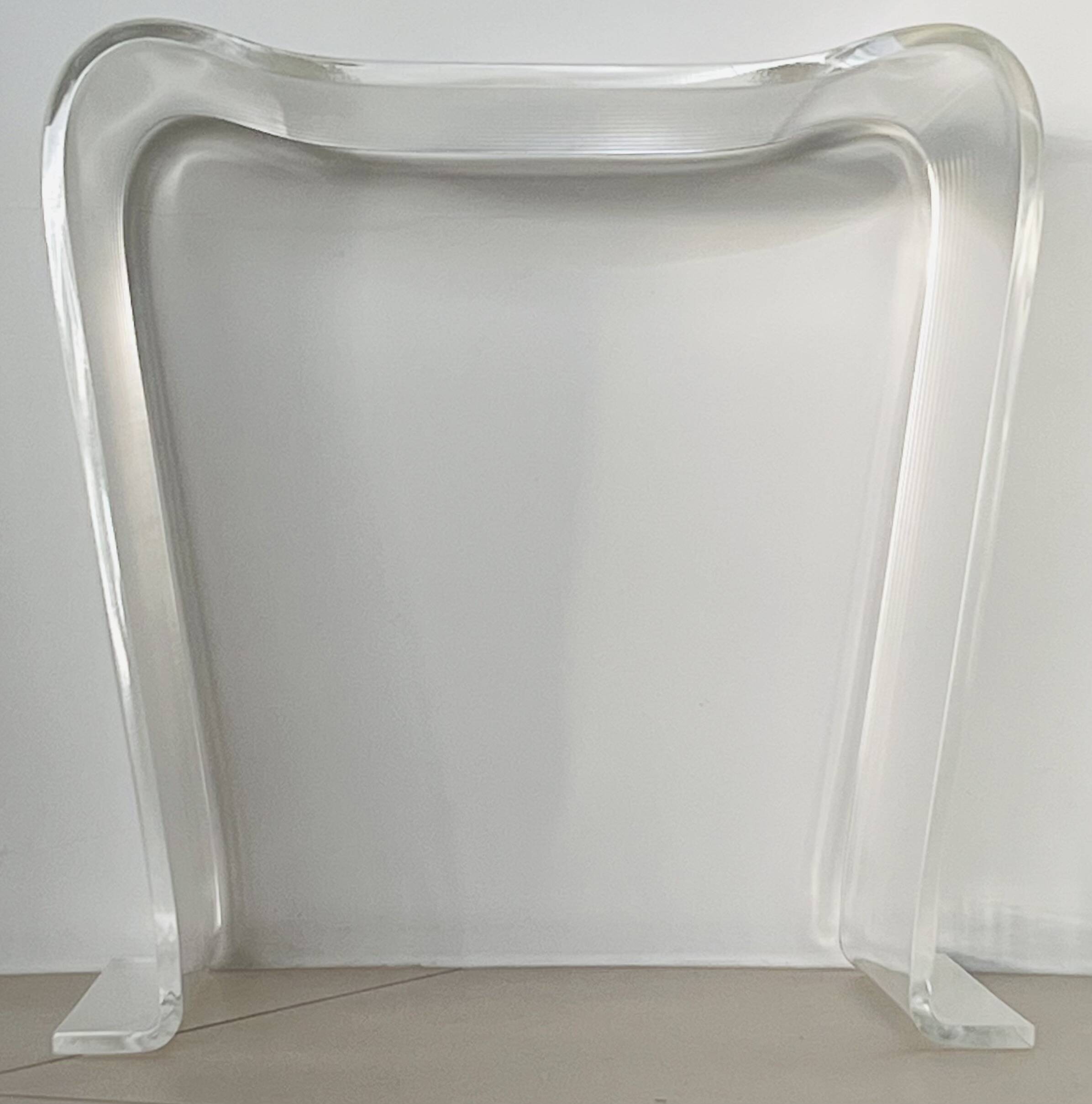 Stool made of transparent plexiglass, France, 1970s