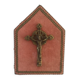 Bronze crucifix on frame