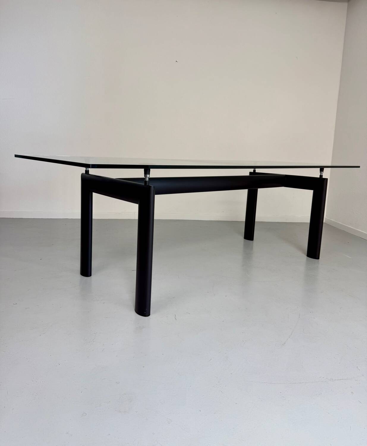 Le Corbusier Cassina LC6 vintage glass dining table