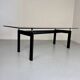 Le Corbusier Cassina LC6 vintage glass dining table