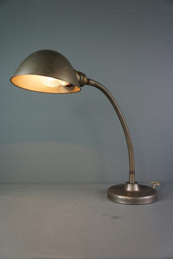 Vintage Metal Gooseneck Desk Lamp