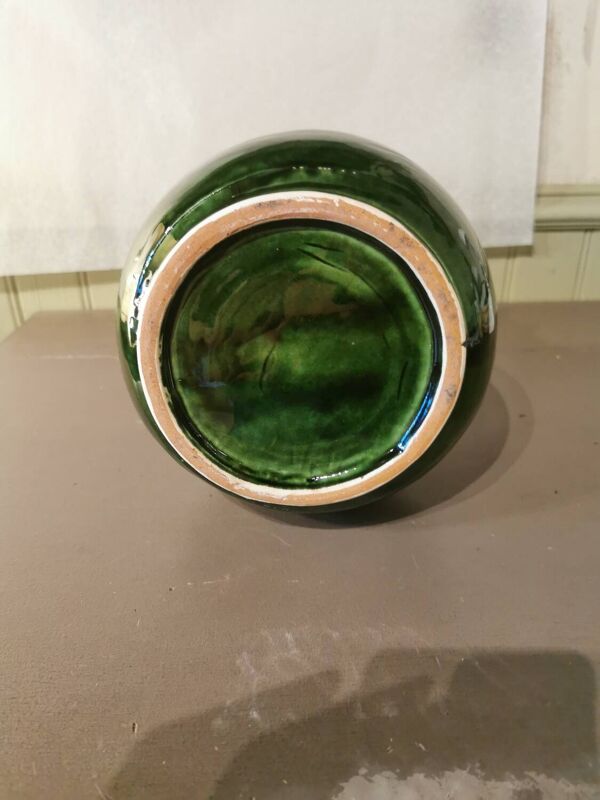 Vase à picots en céramique verte Maroc
