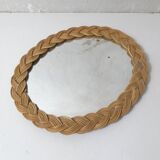 woven rattan mirror