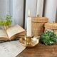 Brass cellar rat candle holder