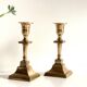 Pair of Vintage INDIA Solid Brass CANDLE HOLDERS