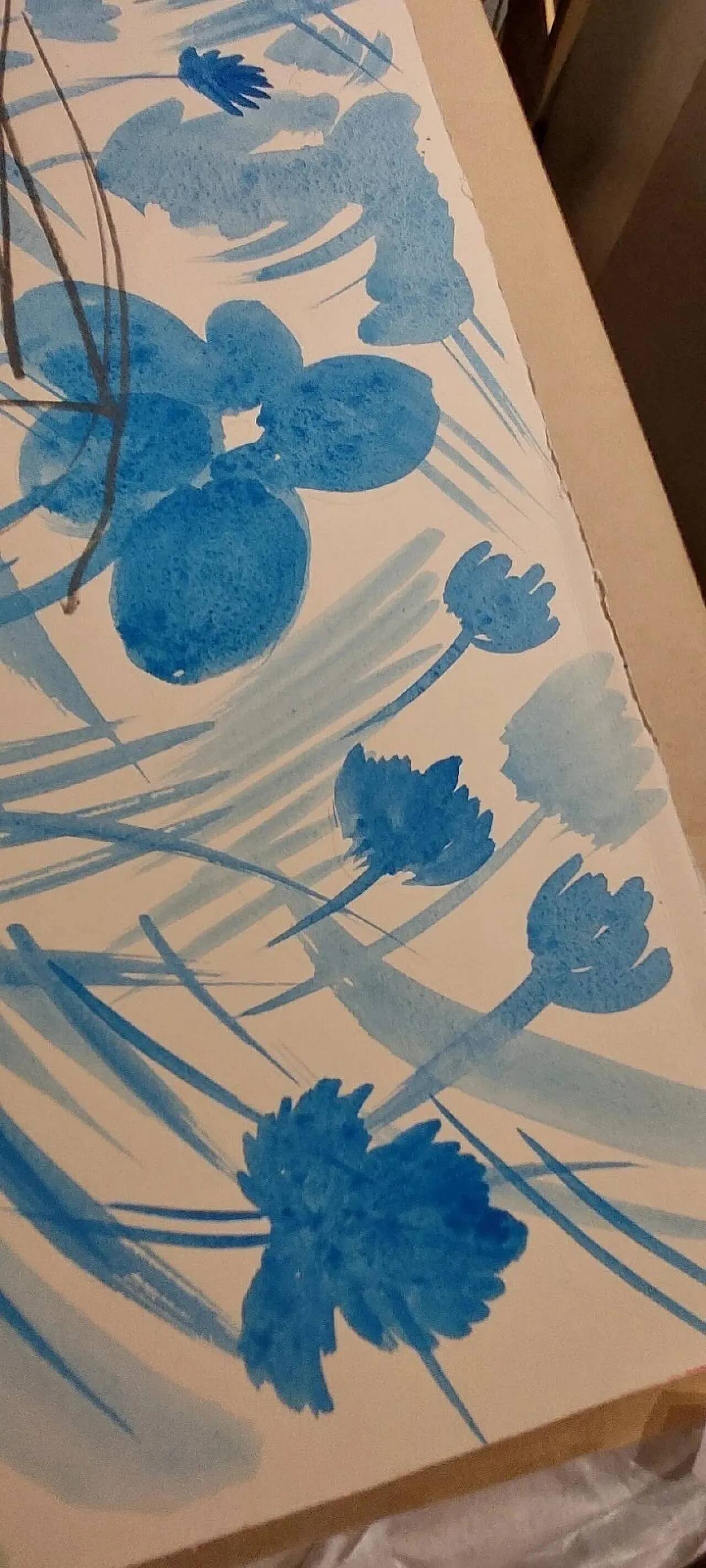 Watercolor by Pietro Soriani, pencil on paper, 2000s