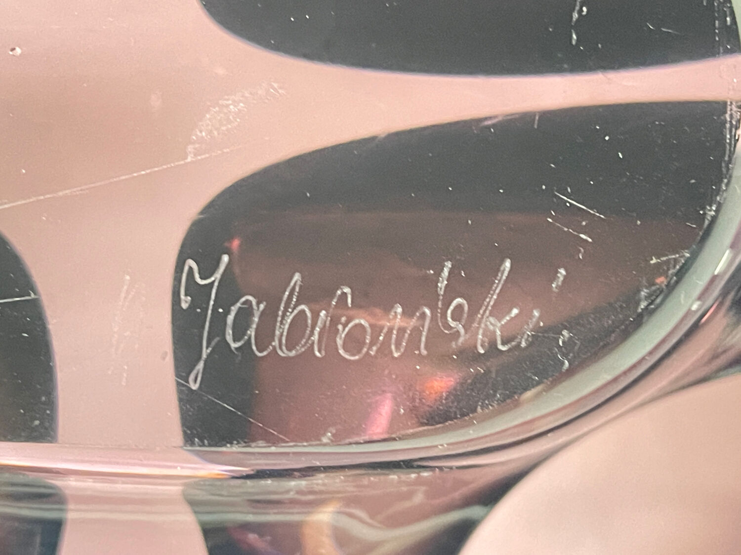 Vintage crystal cup by Adam Jablanski