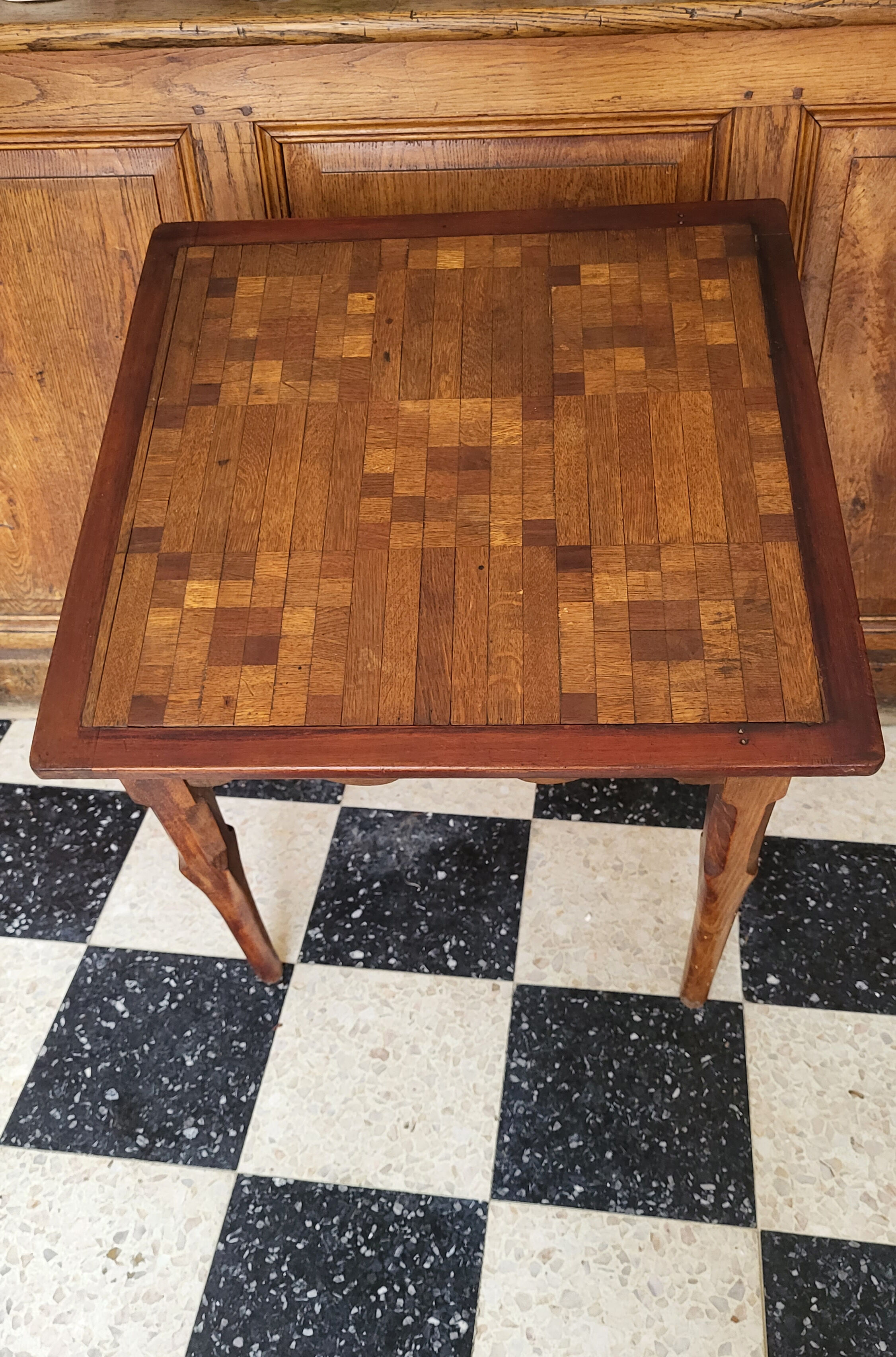 Square wooden table