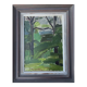 Vintage Modernists Landscape Oil on Canvas signed by F.H. 1950s