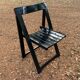 Black folding chair, italy 1960s