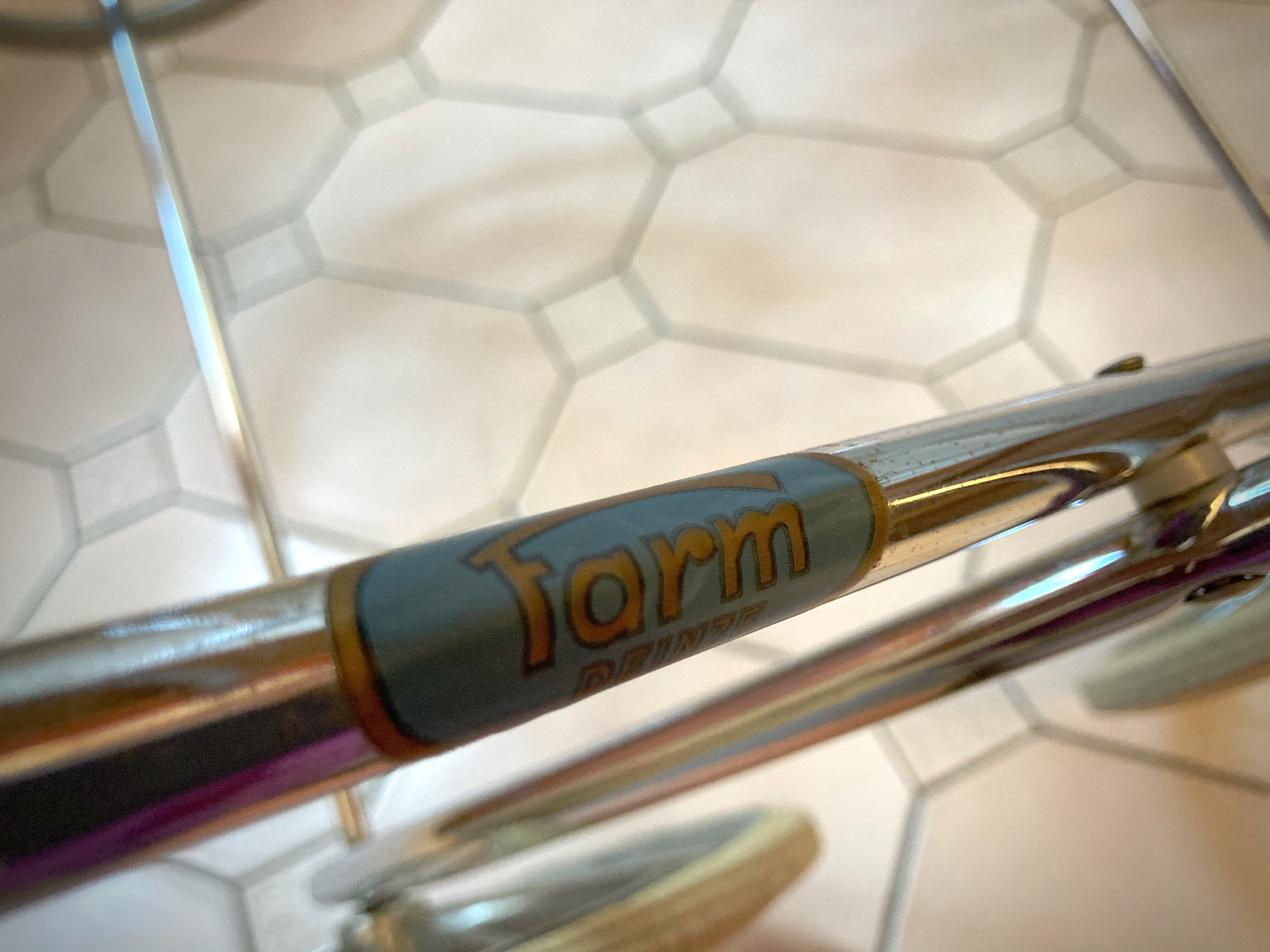 Vintage landau orange and chrome around 1970