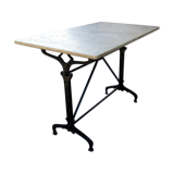 Bistro table, 1900, cast iron foot and marble top.