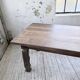 XL farmhouse table in solid oak, brutalist style, 20th century.