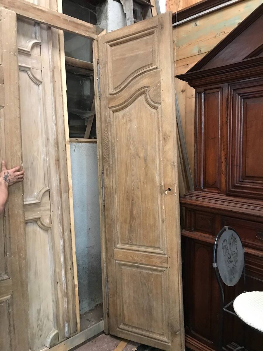 Pair Of Double Sided Oak Doors 18th Century
