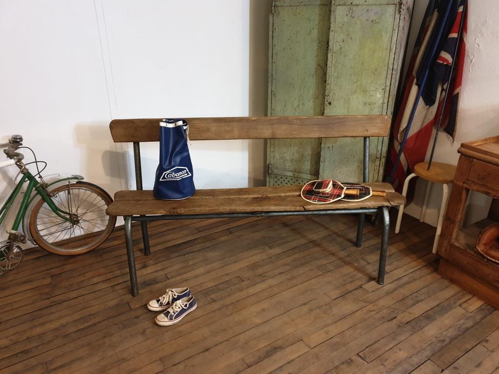 Locker room bench