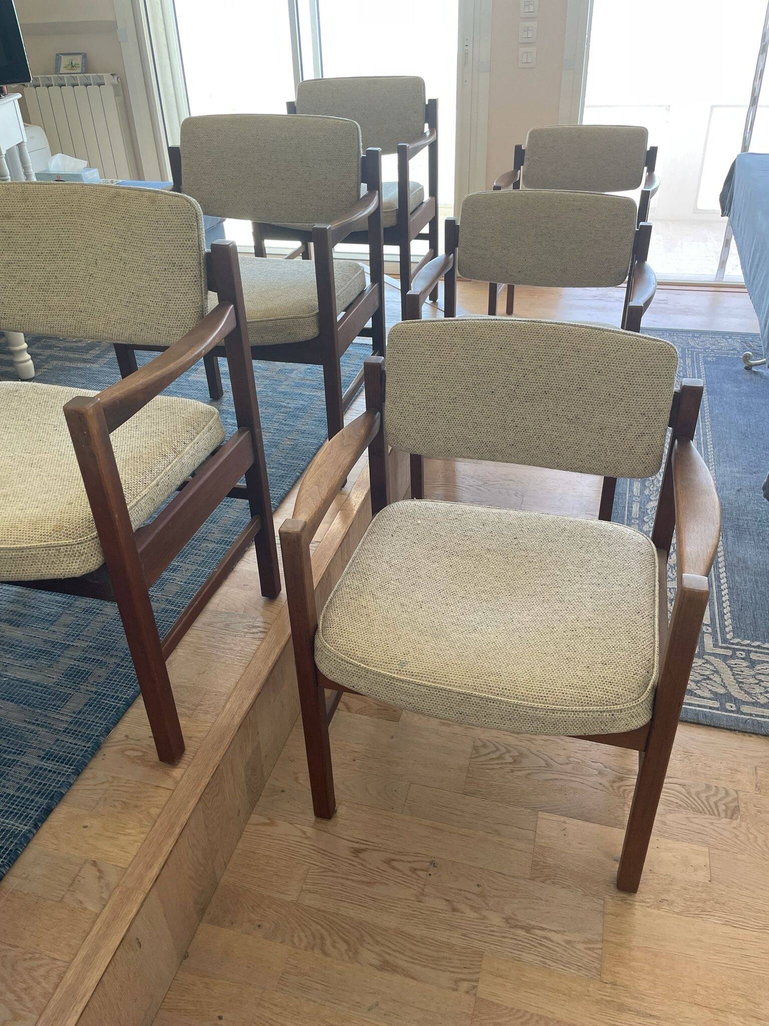 Set of 2 Jens Risom armchairs