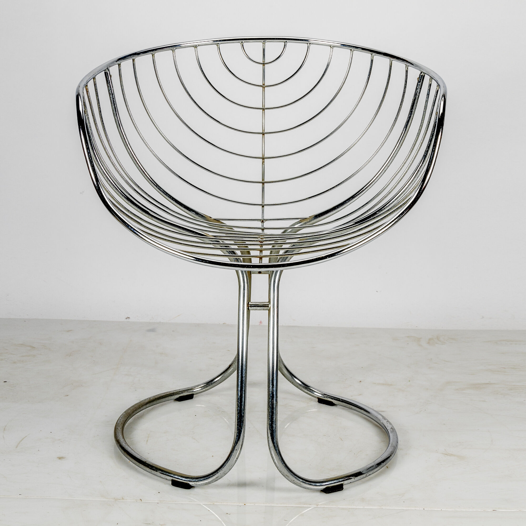 Chaise pan am chromée par Gastone Rinaldi pour rima