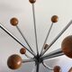 Portemanteau en chrome et bois, années 60-70
