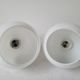 Duo of art deco wall lamps in porcelain and opaline
